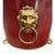 Burgundy Vintage Large Italian Tole Gilt & Cranberry / Burgundy Red Monteith Cache Pot / Jardinere / Planter With Lion Head Rings and Paw Feet For Sale - Image 8 of 8