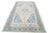 Modern Turkish Oushak Rug Blue & Peach Handwoven Wool Rug 5'8" X 8'10" For Sale - Image 3 of 9
