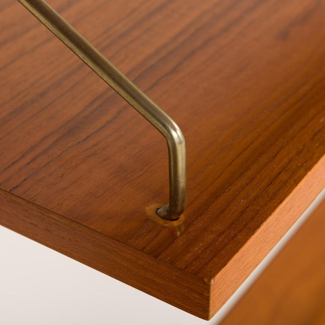 Teak 4-Bay Wall Unit attributed to Poul Cadovius for Cado, 1960s For Sale - Image 15 of 18