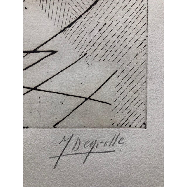 Abstract Jean Deyrolle, French Avant Garde Bold Abstract Geometric Aquatint Etching Op Art Kinetic For Sale - Image 3 of 10