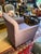 Textile Plush Purple Upholstered Club Armchair For Sale - Image 7 of 12