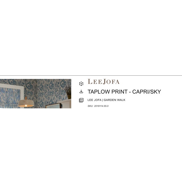 Abstract Lee Jofa Taplow Capri Sky Blue Pillows - 22" Pair For Sale - Image 3 of 5