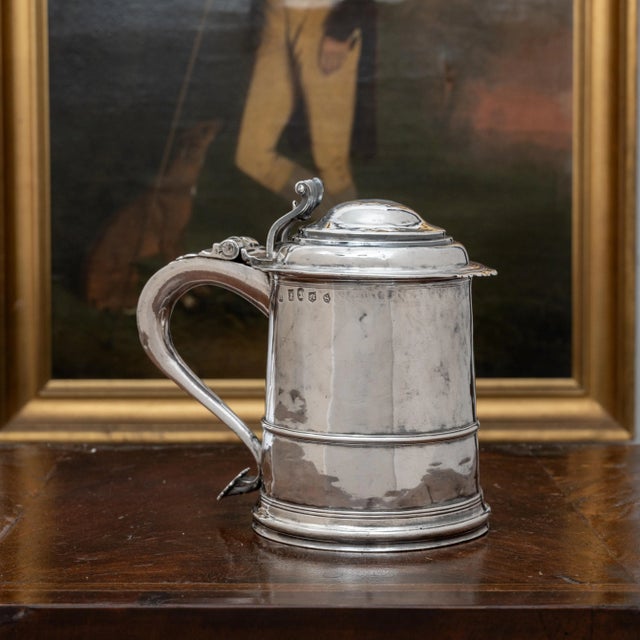A Queen Anne provincial Britannia standard silver tankard, Exeter 1713 by John Elston I. Fully marked to the body with the...