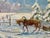 1960s 1960s Arvids Skulte Original Oil on Canvas - "Ziemā" (Winter Sleigh Scene) 18” X 22” For Sale - Image 5 of 9