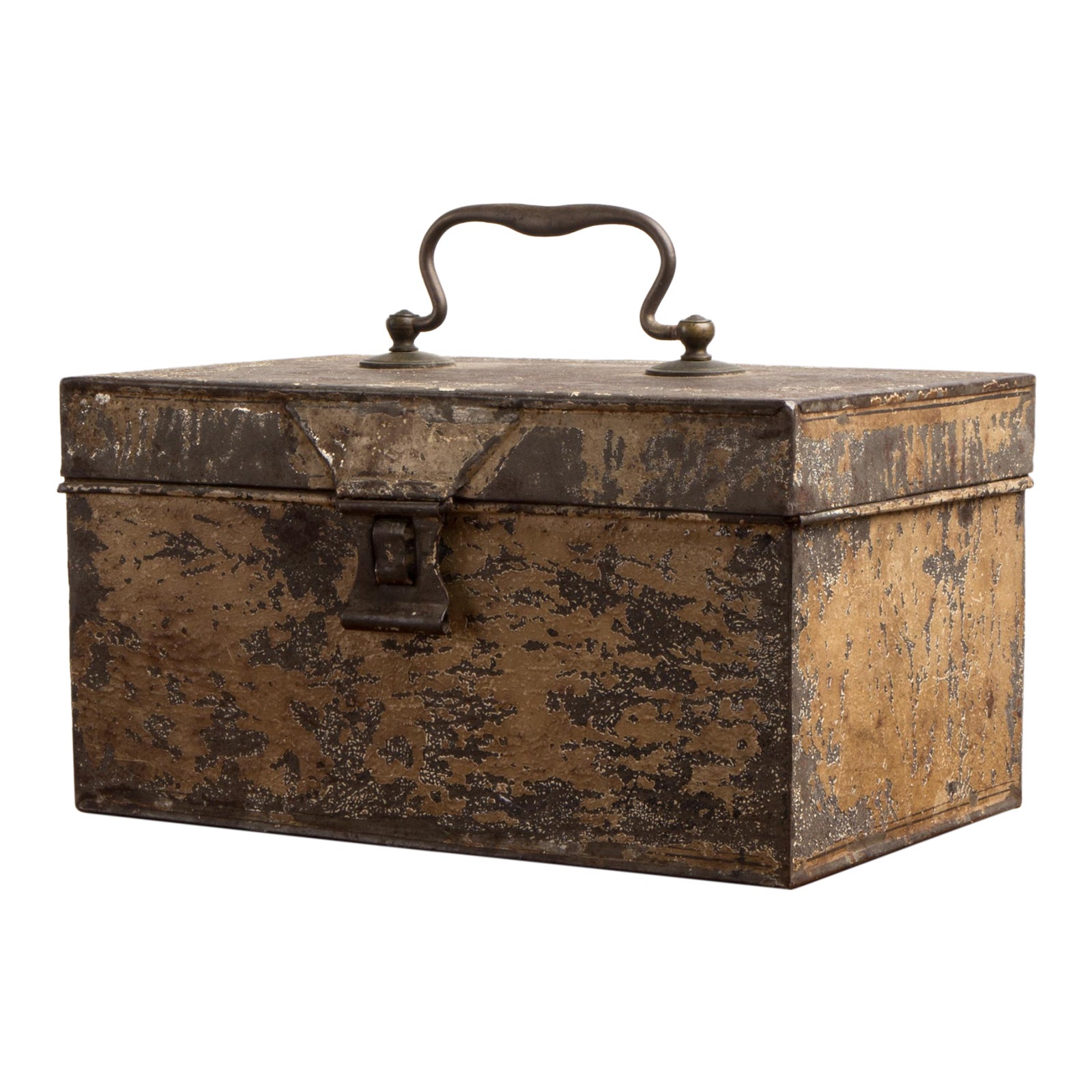 Rustic Antique Painted Money Box | Chairish
