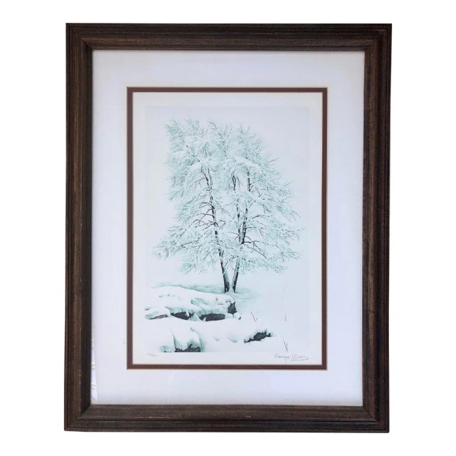 George Woods Landscape Lithograph- Framed For Sale