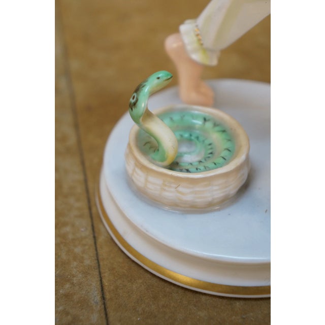 Antique Rosenthal Gustav Oppel Salambo Porcelain Snake Charmer Figurine 11" For Sale - Image 9 of 14