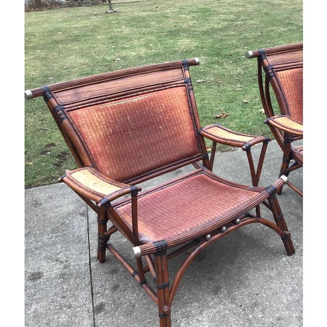 Marge Carson Marge Carson Emperor Rattan Mandalay Chair For Sale - Image 4 of 13
