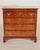 George I style burl walnut bachelor's chest, circa 1910. With a burl walnut top with herringbone inlay and molded front...