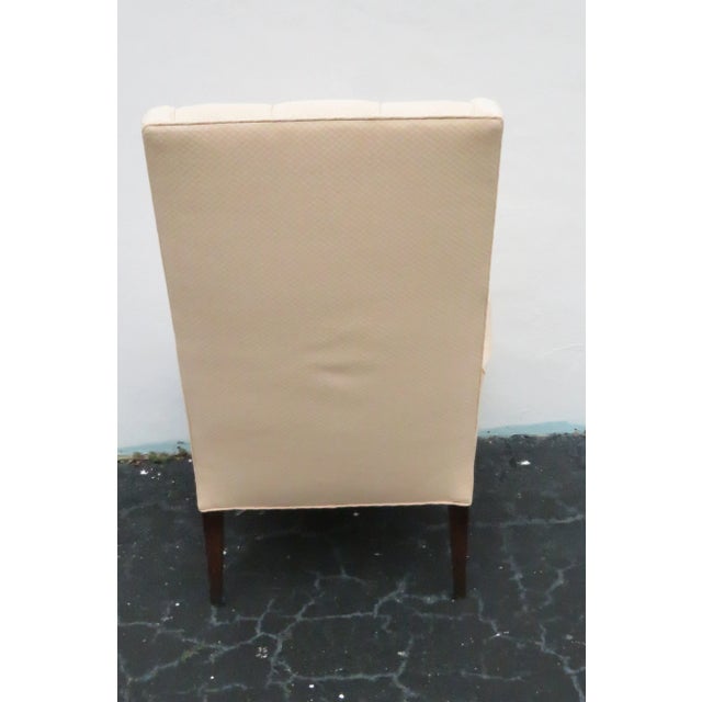 Mahogany Tall Living Room Side Accent Chair For Sale - Image 4 of 12