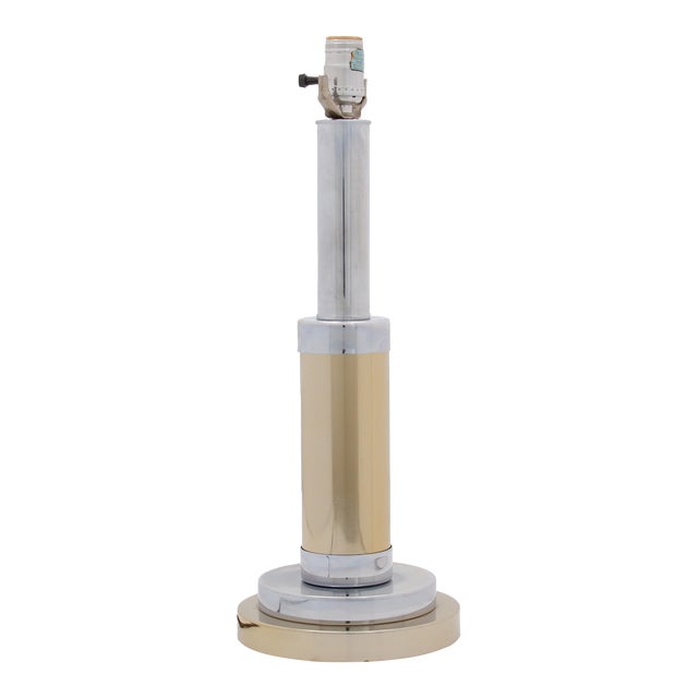 Mutual Sunset Lamp Manufacturing Company Table Brass Chrome 1970s Chairish