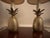 Coastal Matching Pair of Vintage Petite Brass Pineapple Lamps For Sale - Image 3 of 9