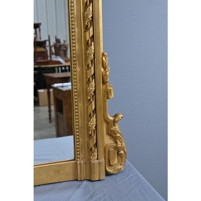 Mid-19th Century Louis XVI Golden Mirror For Sale - Image 14 of 18