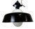 Industrial Black Enamel Ceiling Lamp with Glass Cover, 1950s For Sale - Image 16 of 16