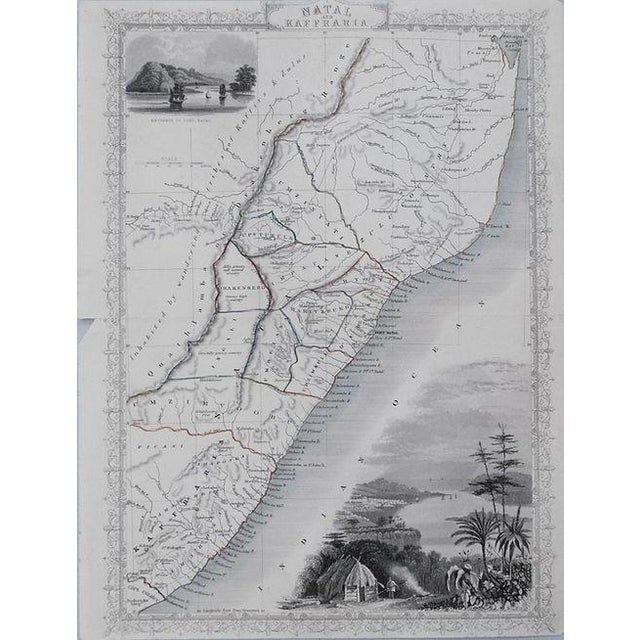 1851 Tallis Map of Natal and Mozambique For Sale