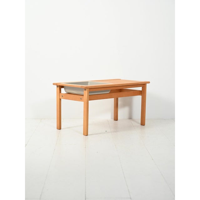 Oak Bench with Built-In Planter, 1960s For Sale - Image 3 of 11