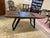 Wood Industrial Rectangular Salvage Wood & Black Iron Table or Desk For Sale - Image 7 of 14