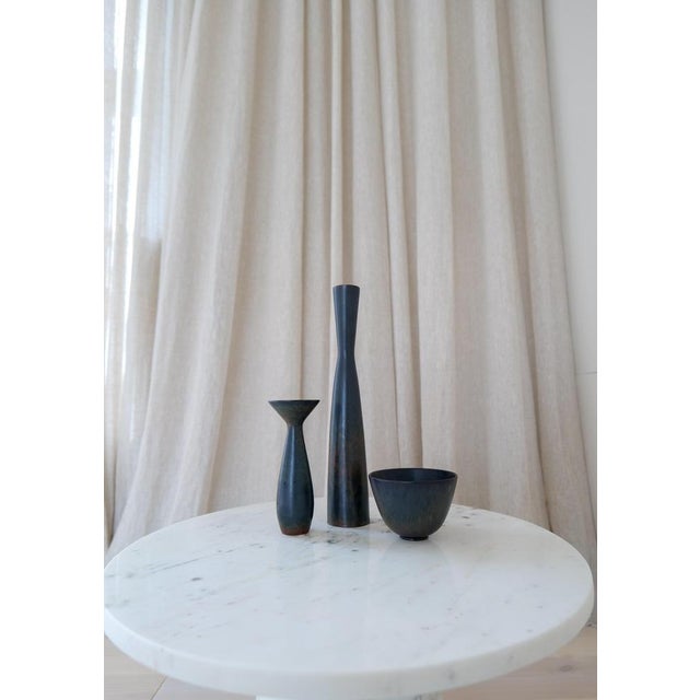 Black Mid-Century Modern Black Vases by Carl-Harry Stålhane for Rörstrand, 1950s, Set of 3 For Sale - Image 8 of 17