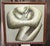 Carlos León Cruz “Untitled” Abstract Oil on Canvas, Custom Leather Frame A restrained abstract oil on canvas by Peruvian...