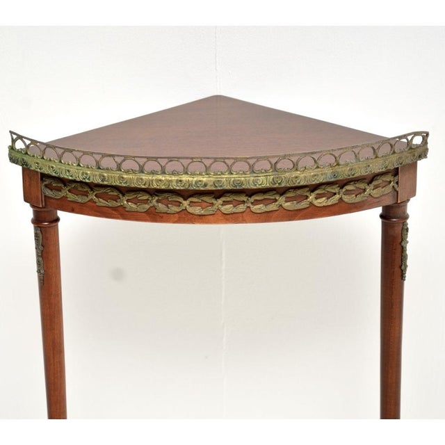 Antique French Ormolu Mounted Corner Table, 1900 For Sale - Image 6 of 9