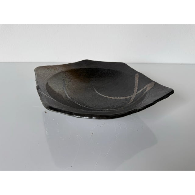 Mid-Century Modern Vintage Organic Art Handmade Decorative Pottery Bowl / Dish For Sale - Image 3 of 9