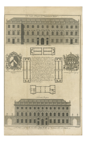 St Bartholomew's Hospital, London, Plans & Elevations, 1755
