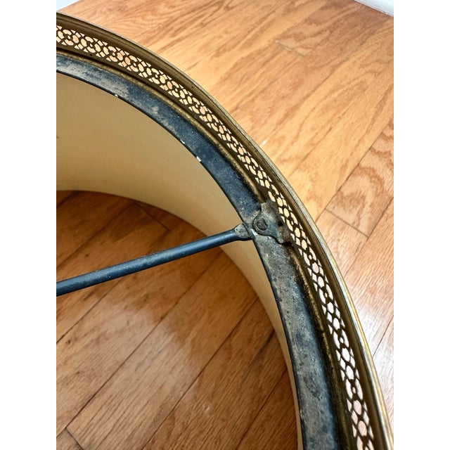 Late 19th Century Vintage French Empire Tole Metal Lampshade for Bouillotte Lamp For Sale - Image 5 of 7