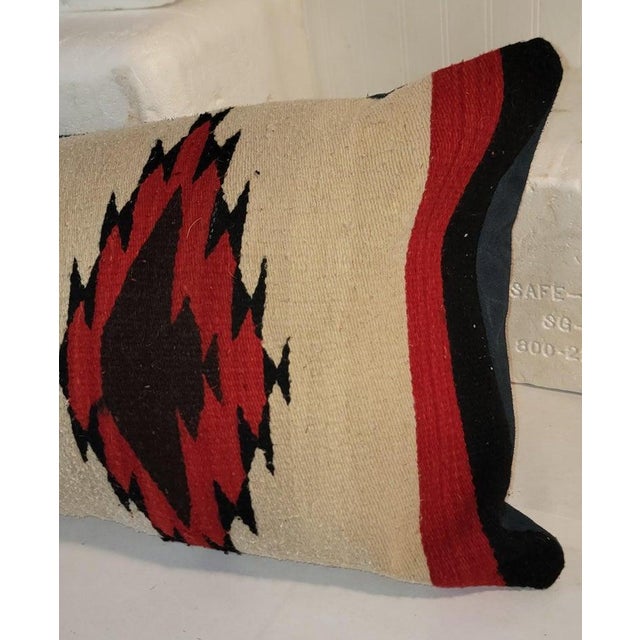 1940s Hand Woven Eye Dazzler Pillow For Sale - Image 4 of 6