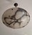Antique large and impressive beautifully veined alabaster pendant light hanging from its original twisted rope supports...