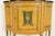 Wood Italian Neoclassical Paint Decorated Demilune Console or Bar Cabinet For Sale - Image 7 of 14