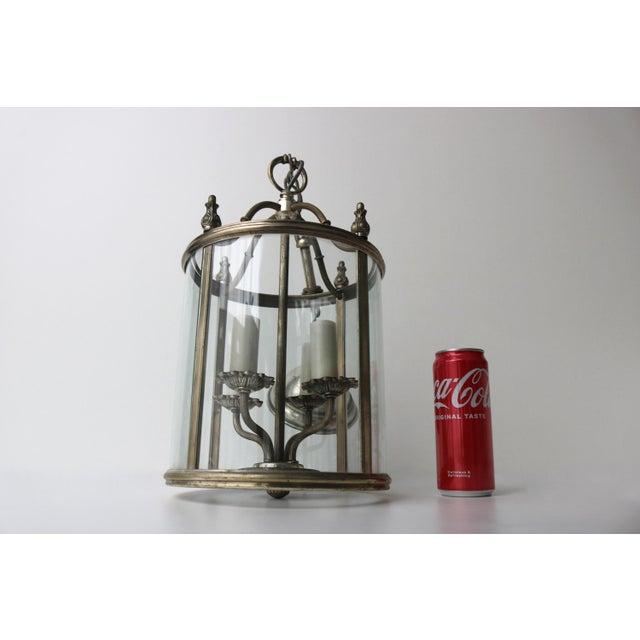 Metal Italian Empire Style Lantern Pendant attributed to Gaetano Sciolari, 1960s For Sale - Image 7 of 12