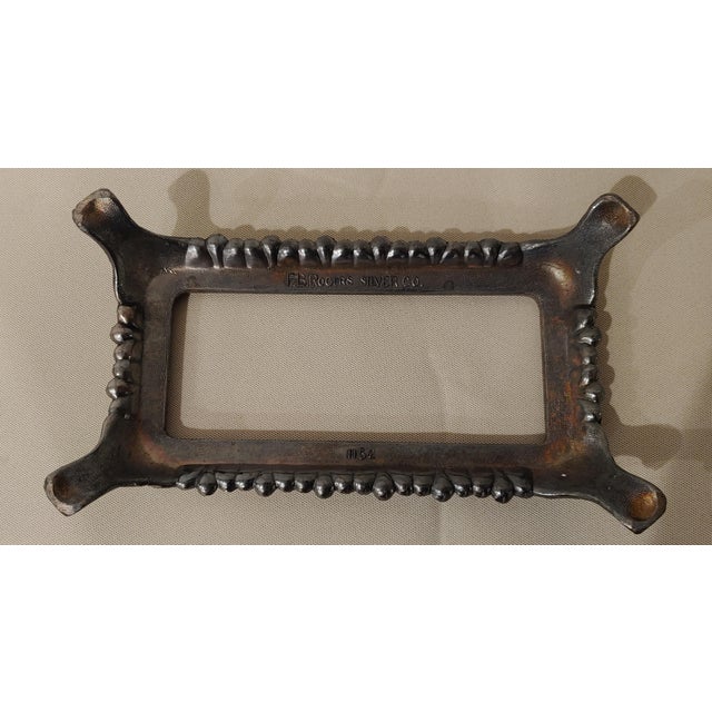 1940s Eb Rogers Silver Co Glass Serving Dish For Sale - Image 4 of 4