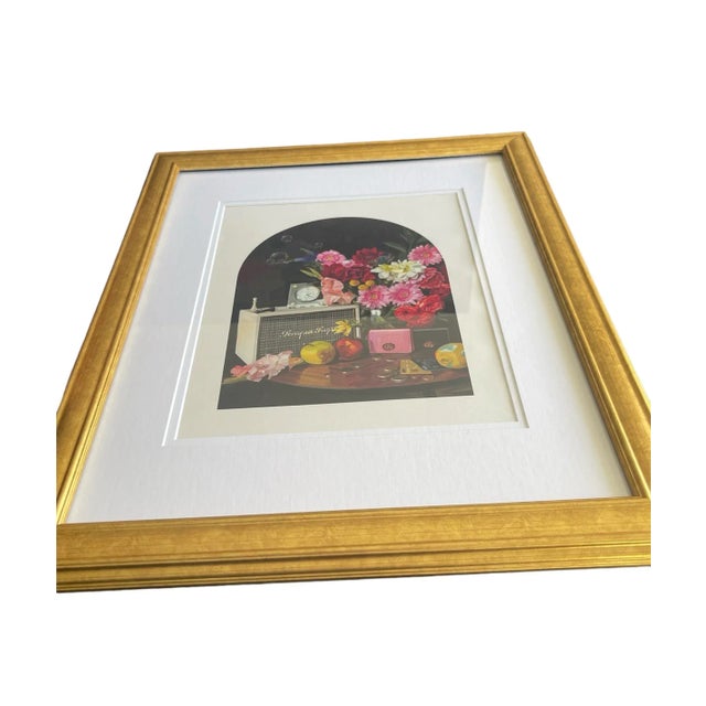 Lithograph Gallery Wall Art Gucci MCM Black Purse Floral Print. Beautiful work by Ignasi Monreal. This print and framing...