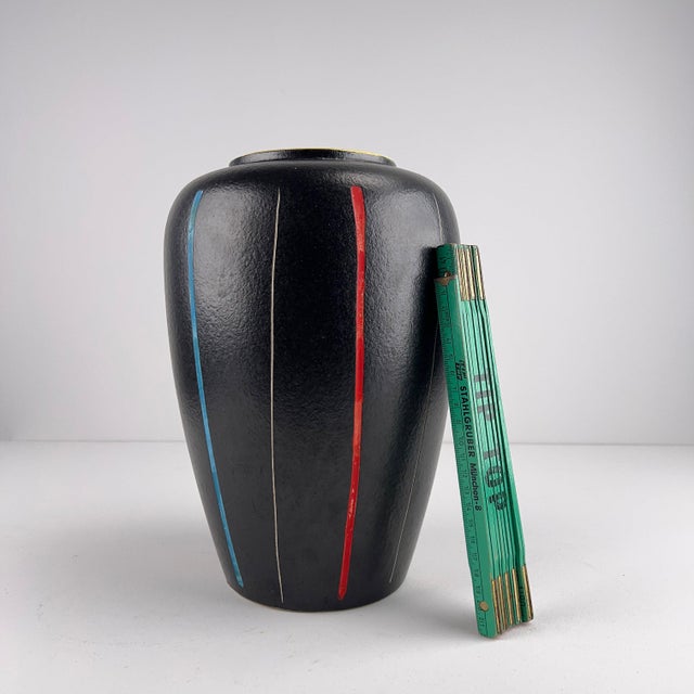 Large Vintage West German Ceramic Vase by Scheurich, 1950s, in Flawless conditions. Designed 1950 to 1959 This piece has...