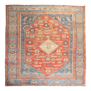 Antique Oversize Tribal Persian Bakshaish Rug