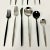 Vintage Contemporary Modern Silver & Black Tone Flatware - 144 Piece Set, 24 Place Settings For Sale - Image 17 of 18