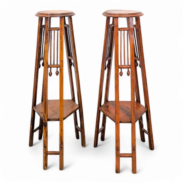 Art Nouveau Column Stands, Set of 2 For Sale - Image 6 of 6