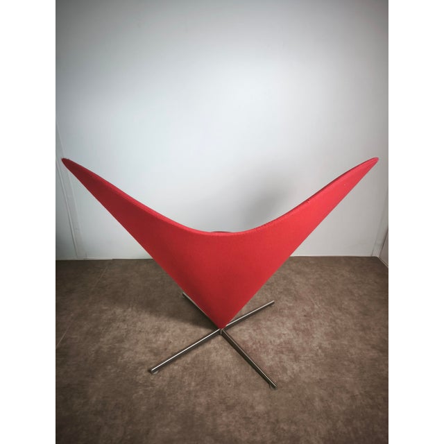 Vitra Heart-Shaped Armchair Verner Panton, 2003 Upholstery in very good condition No stains The fabric is frayed at the...