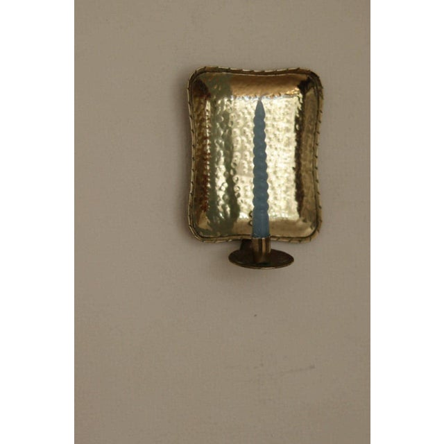 Small Swedish Brass Sconces, Set of 2 For Sale - Image 12 of 18