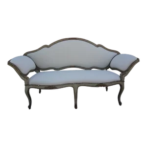 17th Century Venetian Painted and Parcel Gilt Gondola Sofa