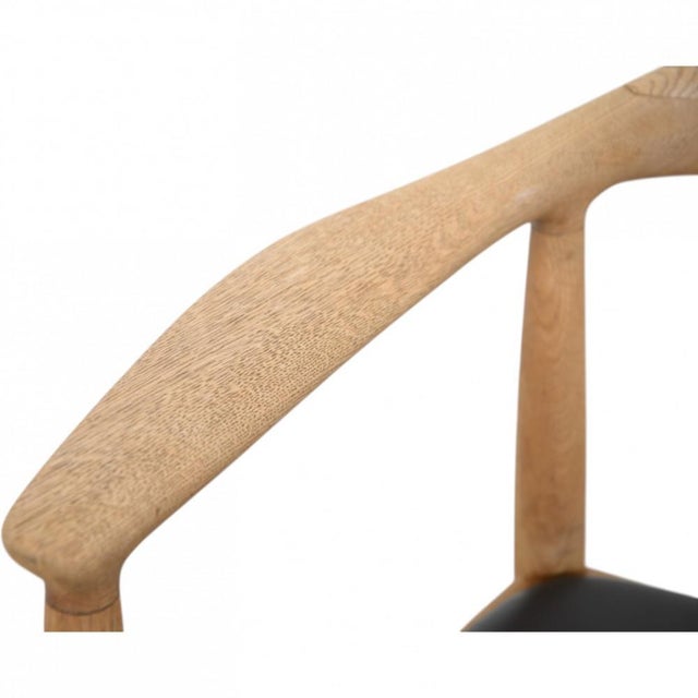 1960s JH503 The Chair in Oak and Black Leather by Hans Wegner, 1960s For Sale - Image 5 of 18