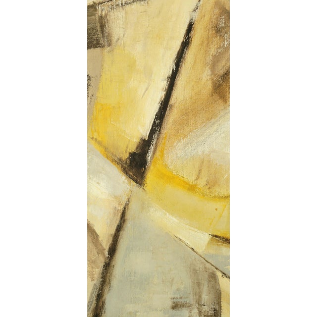 Mid-Century Modern Cubist Painting in Browns and Neutrals Original Artwork in Custom Black Frame 1960s For Sale In San Francisco - Image 6 of 8