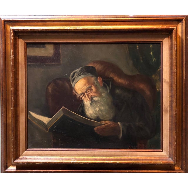 Konstanty Swewczenko (1910-1991), signed oil Judaica Oil Painting, Polish. Konstantin Shevchenko studied at the Institute...