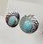 These eye catching 1950s Les Bernard Turquoise and Hammered Silver Earrings will be a fabulous addition to any vintage...