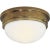 Marine Large Flush Mount in Hand-Rubbed Antique Brass with White Glass Designer: Chapman & Myers Mounting: Flush Shade...