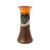 Vintage Jasba "Fat Lava" vase featuring orange and brown glazed ceramic with a central dark "Fat Lava" band; West German...