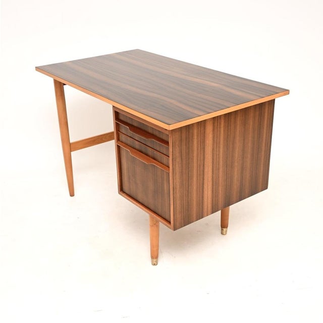 Mid-Century Walnut Desk from Morris of Glasgow, 1950s For Sale - Image 6 of 11