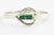 Silver Modernist Malachite Sterling Silver Bangle Bracelet For Sale - Image 8 of 9