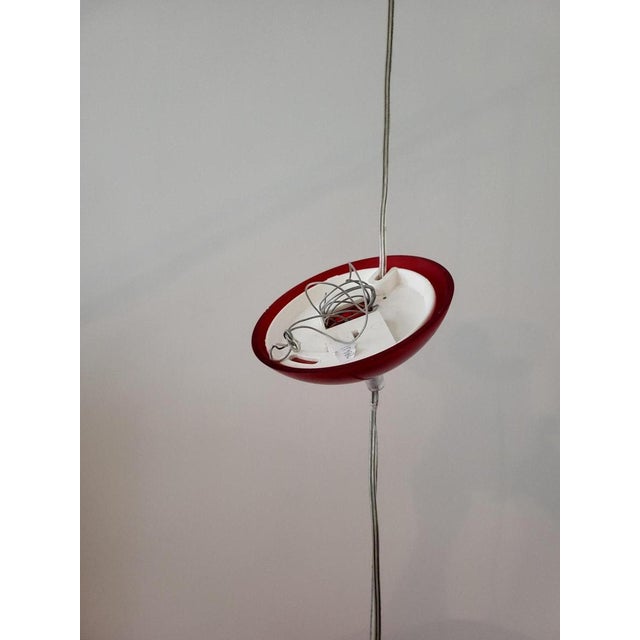 Red Italian Hanging Light in Acrylic Glass Red by Ferruccio Laviani for Kartell For Sale - Image 8 of 9