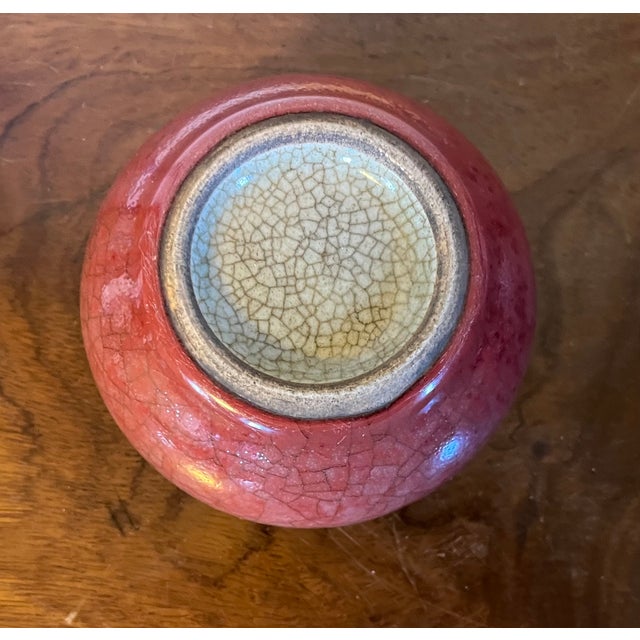 Chinese Sang De Boeuf Oxblood Crackle Glaze Brush Washer Bowl For Sale - Image 14 of 15
